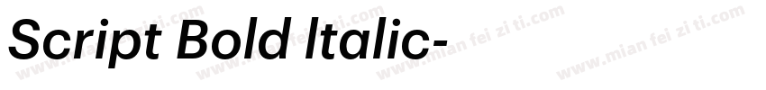 Script Bold ltalic字体转换
